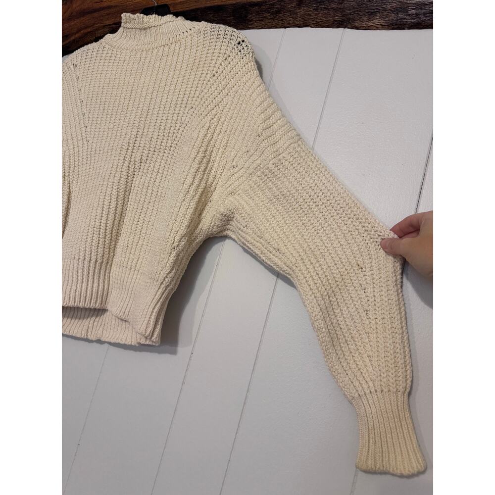 Vintage Isabel Marant Geometric Cream Wool Blend Crop Sweater Size 34/US 2 - Picture 6 of 16